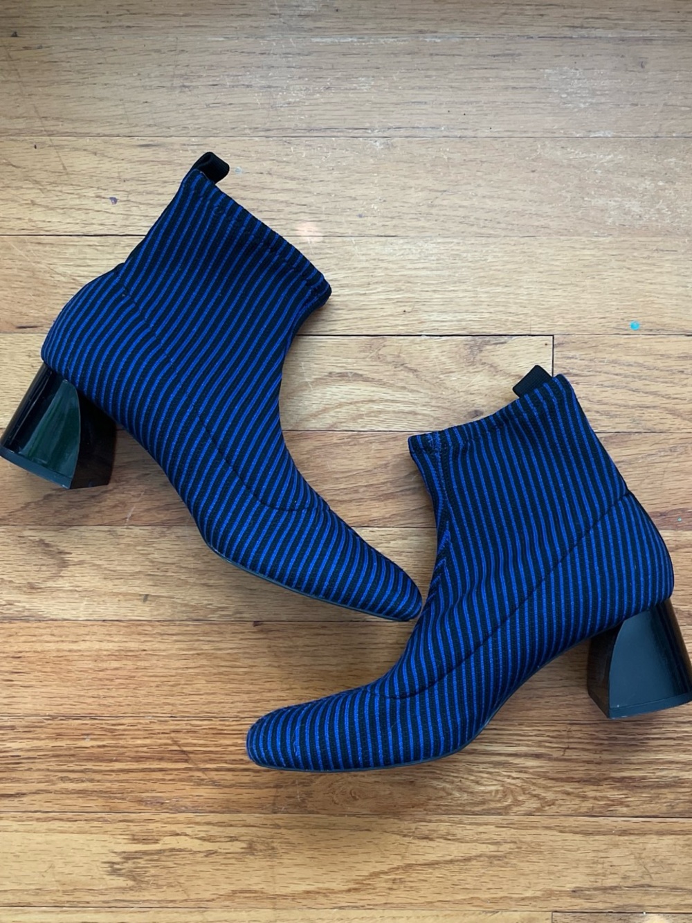 Striped sock boots